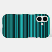 Aquamarine schwarze Streifen iPhone Case-Mate iPhone Hülle (Rückseite (Horizontal))