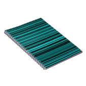 Aquamarine schwarze Streifen Notizblock (Rechte Seite)