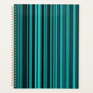 Aquamarine schwarze Streifen Planer