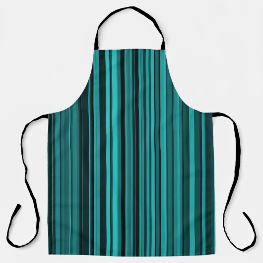 Aquamarine schwarze Streifen Schürze (Vorderseite)