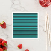 Aquamarine schwarze Streifen Serviette (Beispiel)