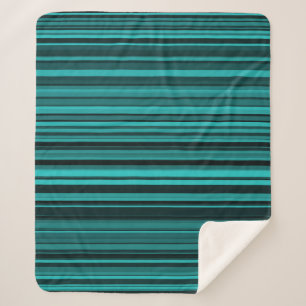 Aquamarine schwarze Streifen Sherpadecke