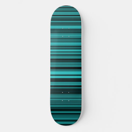 Aquamarine schwarze Streifen Skateboard (Vorderseite)