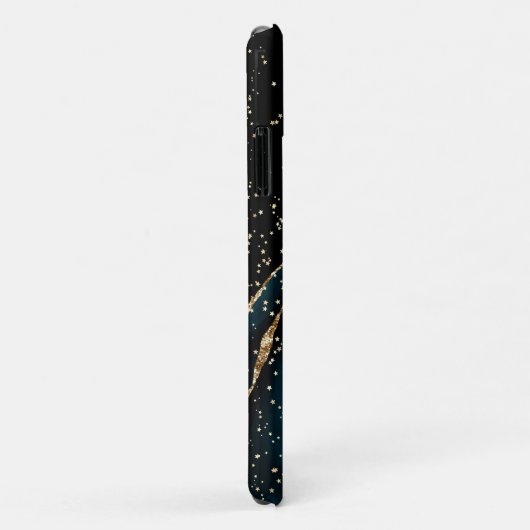 Aquamarine, schwarze und goldene Tore, Goldene Sta Case-Mate iPhone Hülle (Hinten/Rechts)