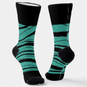 Aquamarine Schwarzweißausgabe Socken (Gewinkelt)