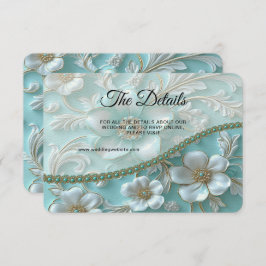 Aquamarine Schwarzweißflur-Detailverpackung Begleitkarte