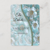 Aquamarine Schwarzweißflur-Detailverpackung Begleitkarte (Vorderseite)