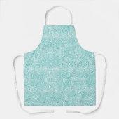 Aquamarine Scribbleprint All-over-Print-Schürze Schürze (Vorderseite)