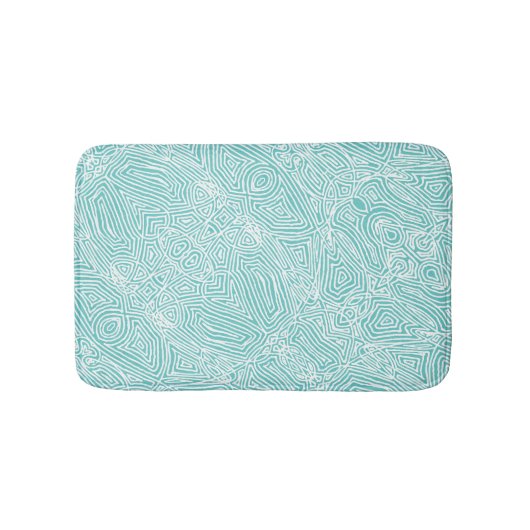 Aquamarine Scripts Badematte (Vorderseite)