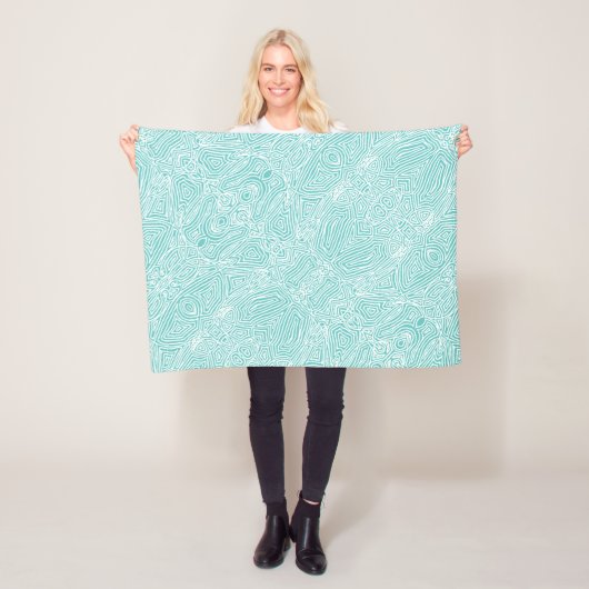 Aquamarine Scripts Fleecedecke (Beispiel)