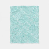 Aquamarine Scripts Fleecedecke (Vorderseite)