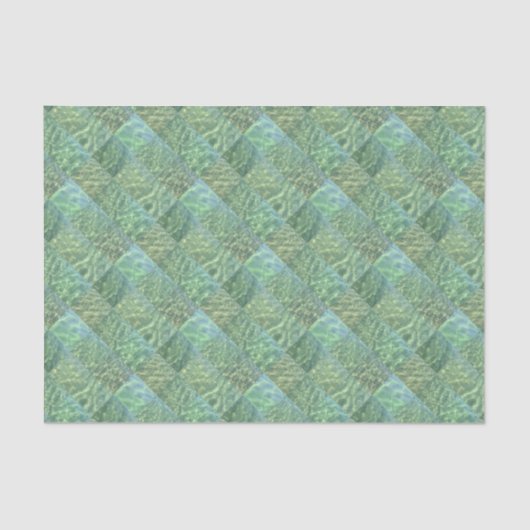 Aquamarine Seafoam Aqua Wasserpfeifen Seidenpapier (Vorderseite)