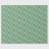 Aquamarine Seafoam Water Patchwork Boho Chic Geschenkpapier (Flach)