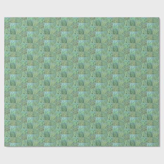 Aquamarine Seafoam Water Patchwork Boho Chic Geschenkpapier (Flach)