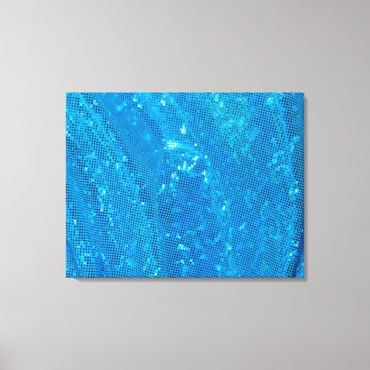 Aquamarine Sequin-Sparkling-4-Panel-Leinwand Leinwanddruck (Vorderseite)