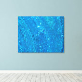 Aquamarine Sequin-Sparkling-4-Panel-Leinwand Leinwanddruck (Insitu (Holzboden))