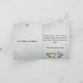 Aquamarine Shabby Style Baby Flat Announccard Ankündigung (Innenseite)