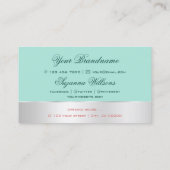 Aquamarine Silber Dekoration Schöne Rose Blume mit Visitenkarte (Rückseite)