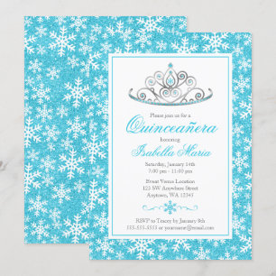 Aquamarine Silberprinzessin Winter Wonderland Quin Einladung