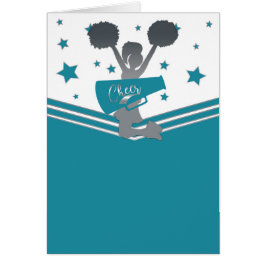 Aquamarine Silver Stars Cheer-Leadership Danke