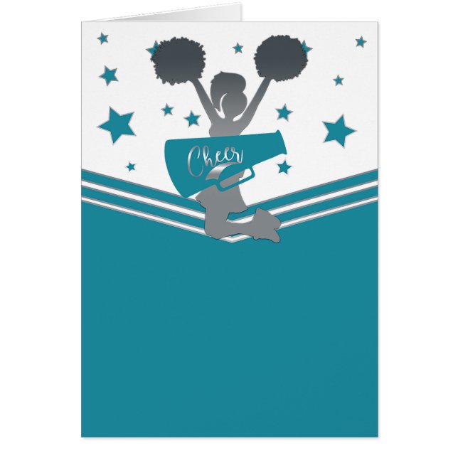 Aquamarine Silver Stars Cheer-Leadership Danke (Vorne)