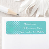 Aquamarine Sky Polka Dot Template Labels (Insitu)
