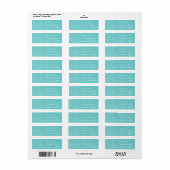 Aquamarine Sky Polka Dot Template Labels (Vorne)