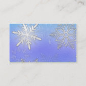 Aquamarine Snowflake Bracket Winter Hochzeit Platz Platzkarte (Rückseite)