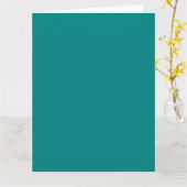 Aquamarine Solid Color Karte (Gelbe Blume)