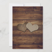 Aquamarine Sonnenblumenhochzeit aus rustikalem Hol Einladung (Rückseite)