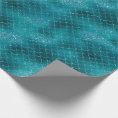 Aquamarine Sparkasse Geschenkpapier (Ecke)