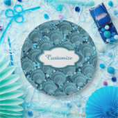 Aquamarine Sparkle Seashell Paper Teller (Party)