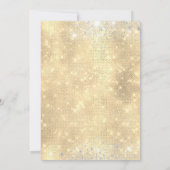 Aquamarine Sparkleider Silberner Glitzer Mis Quinc Einladung (Rückseite)