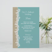 Aquamarine Speisekarte von Sea Garland (Stehend Vorderseite)