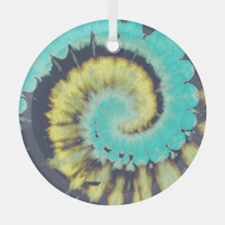 Aquamarine Spirale: Grunge Hippie Texture. Ornament Aus Glas