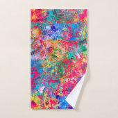 Aquamarine Splash Abstraction Badhandtuch Set (Handtuch)