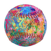Aquamarine Splash Abstraction Baseball (Rückseite)