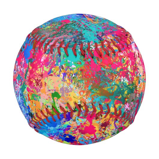 Aquamarine Splash Abstraction Baseball (Vorderseite)