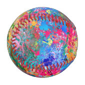 Aquamarine Splash Abstraction Baseball (Vorderseite Links)
