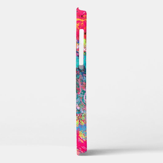 Aquamarine Splash Abstraction Case-Mate iPhone Hülle (Rückseite / Links)