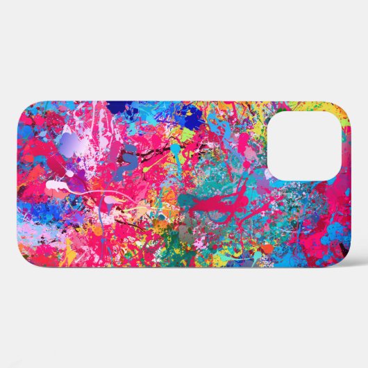 Aquamarine Splash Abstraction Case-Mate iPhone Hülle (Rückseite (Horizontal))