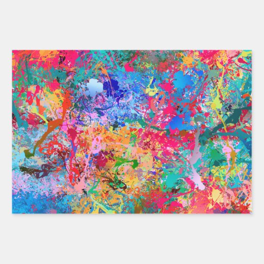 Aquamarine Splash Abstraction Geschenkpapier Set (Vorderseite 3)