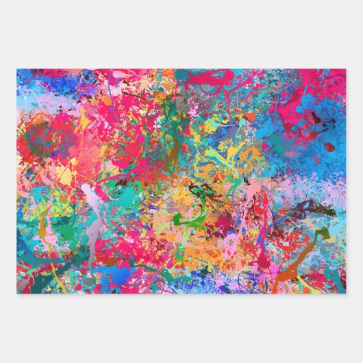 Aquamarine Splash Abstraction Geschenkpapier Set (Vorderseite 2)