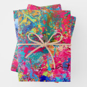 Aquamarine Splash Abstraction Geschenkpapier Set (Beispiel)