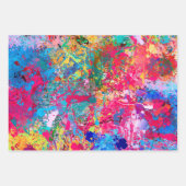 Aquamarine Splash Abstraction Geschenkpapier Set (Vorderseite)