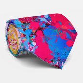 Aquamarine Splash Abstraction Krawatte (Gerollt)