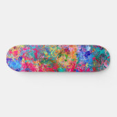 Aquamarine Splash Abstraction Skateboard (Horizontal)