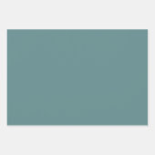 Aquamarine Stahlfarbe Geschenkpapier Set (Vorderseite 2)