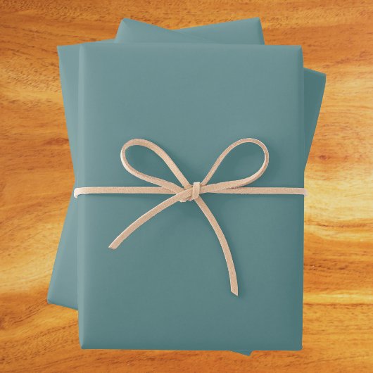 Aquamarine Stahlfarbe Geschenkpapier Set