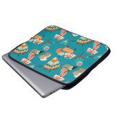 Aquamarine Stammesfüchse Laptopschutzhülle (Vorne Knopf)